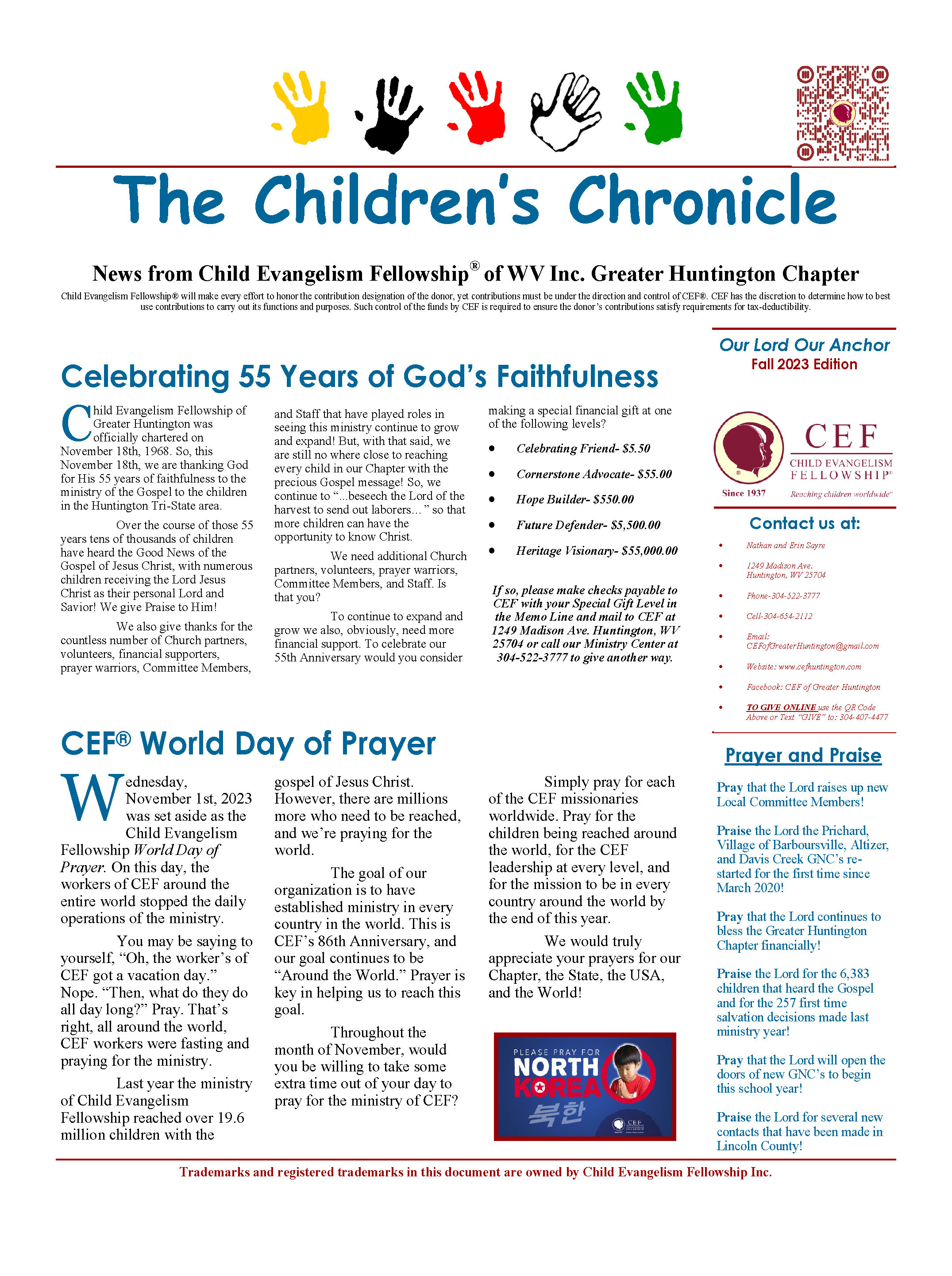 Fall 2023 Newsletter Page 1