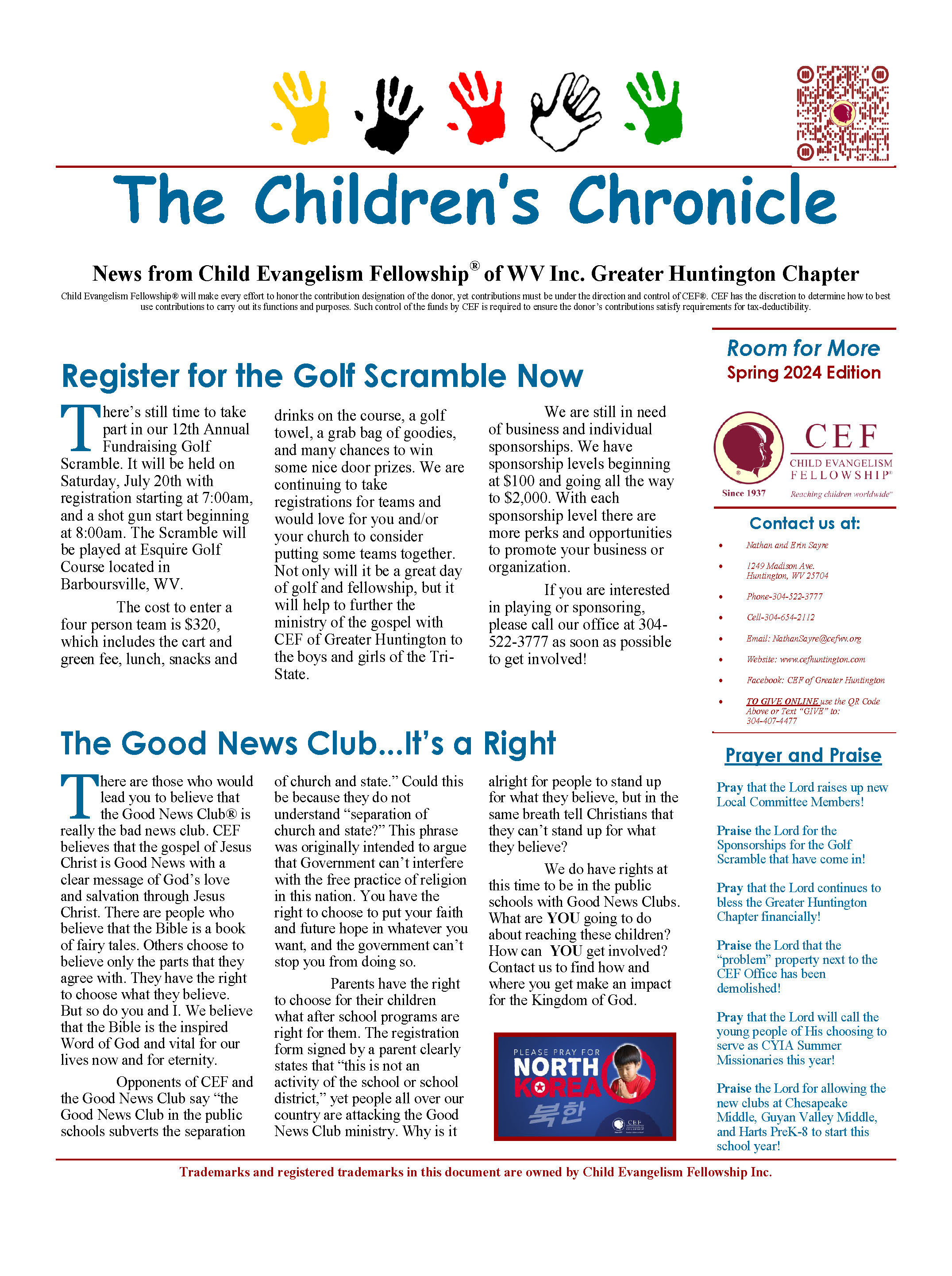 Spring 2024 Newsletter Page 1