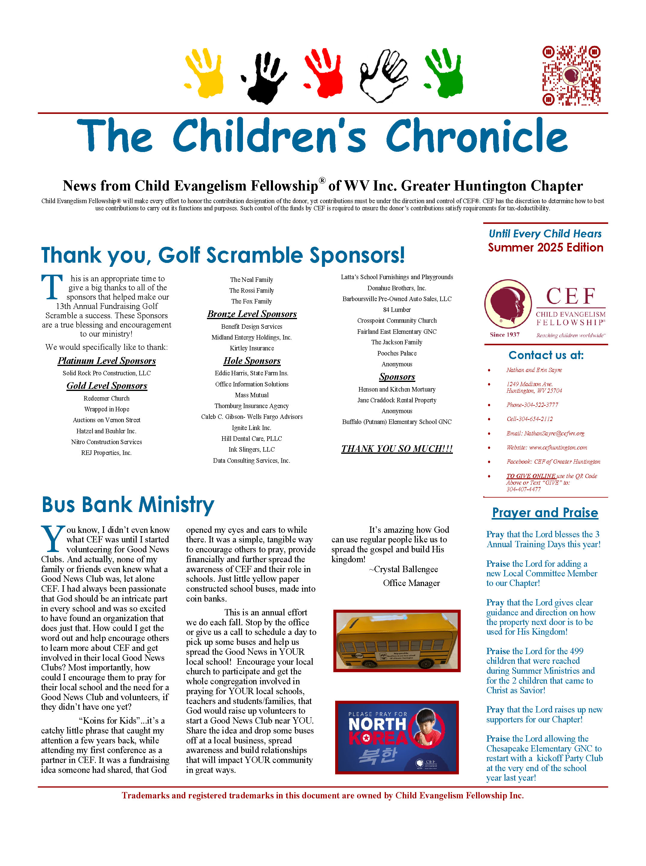 Summer 2025Newsletter Page 1