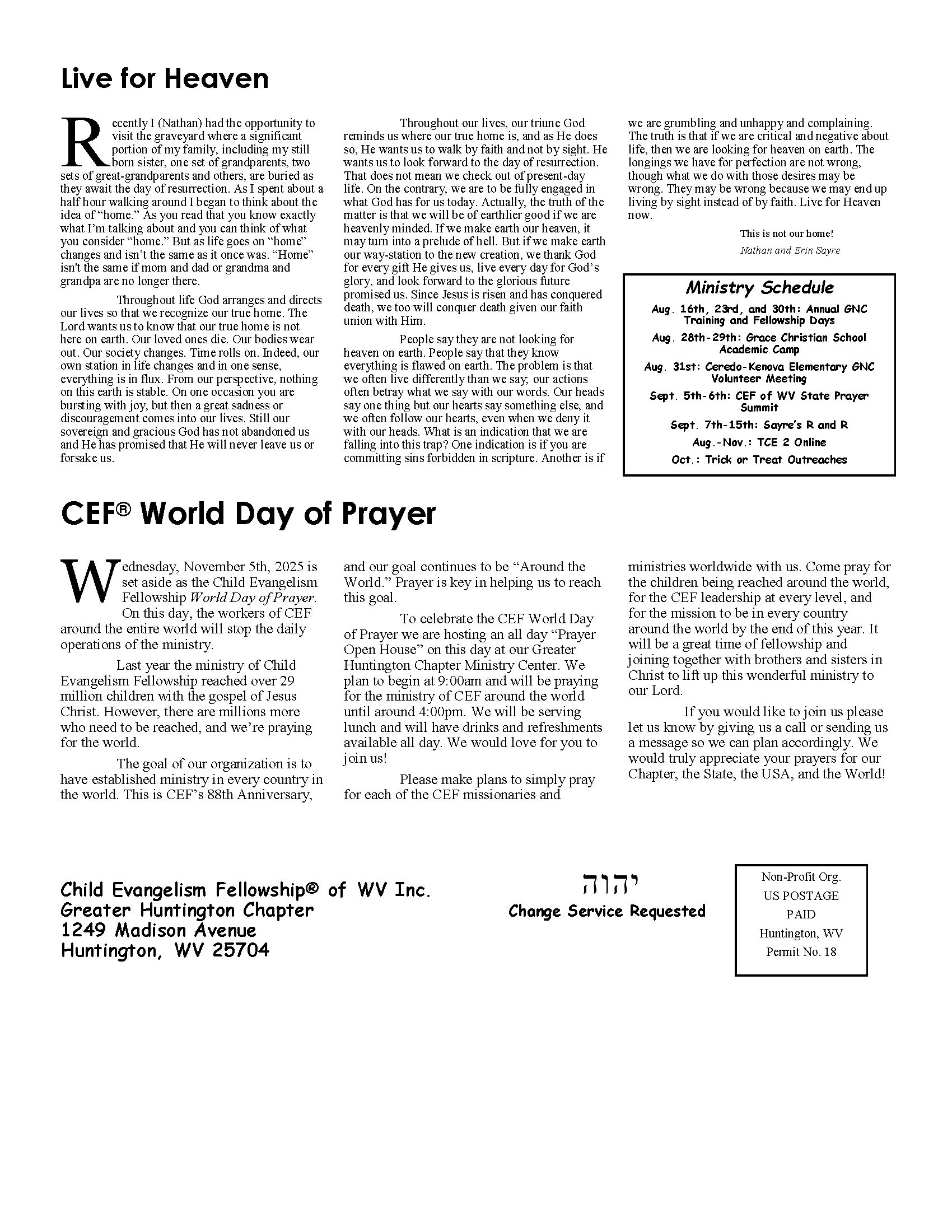 Summer 2025 Newsletter Page 2