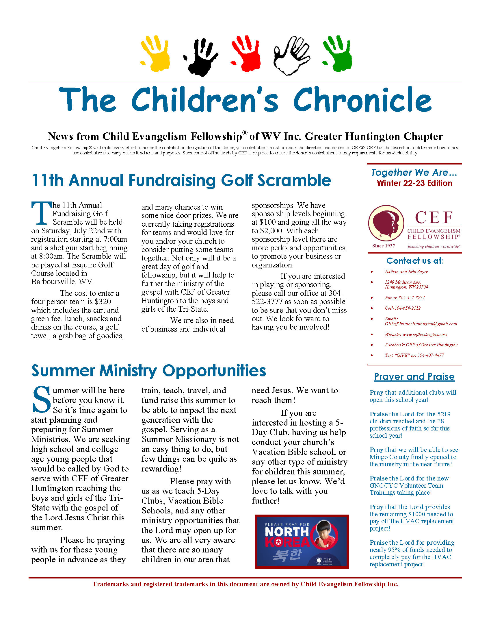Winter 2023 Newsletter Page 1