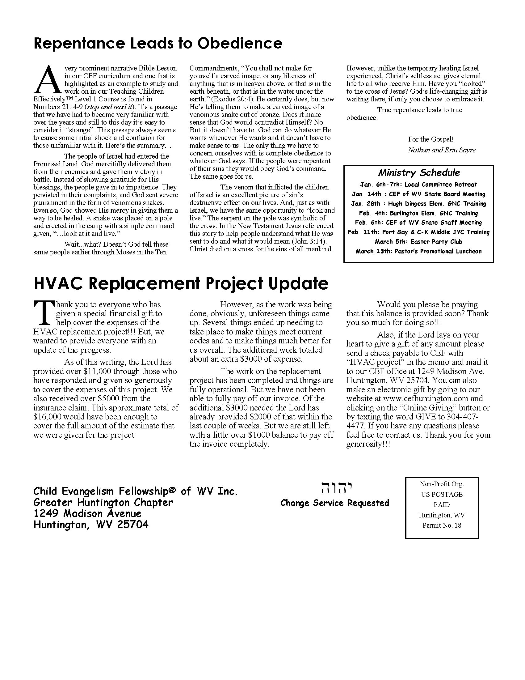 Winter 2023 Newsletter Page 2