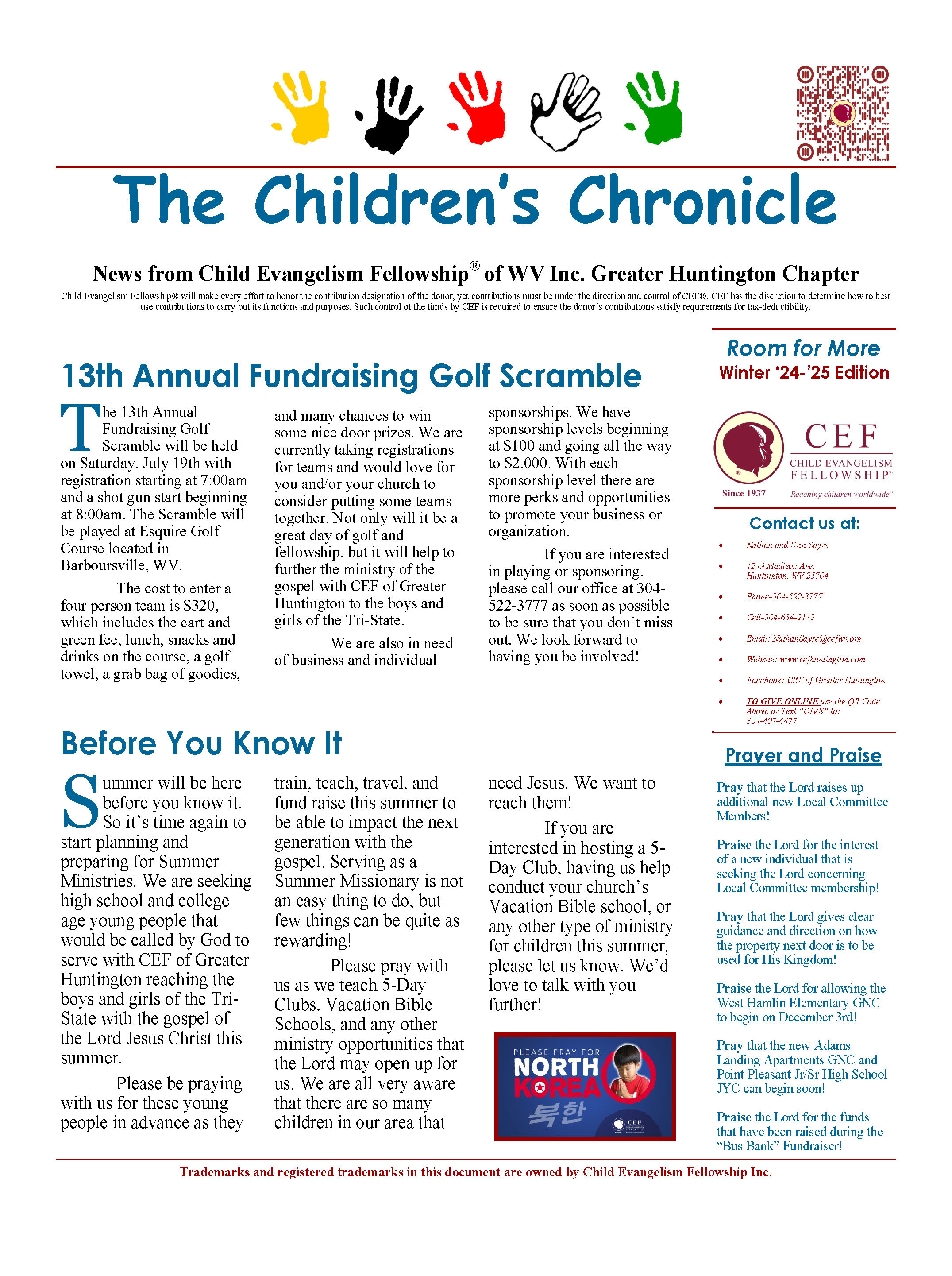 Winter 2025 Newsletter Page 1