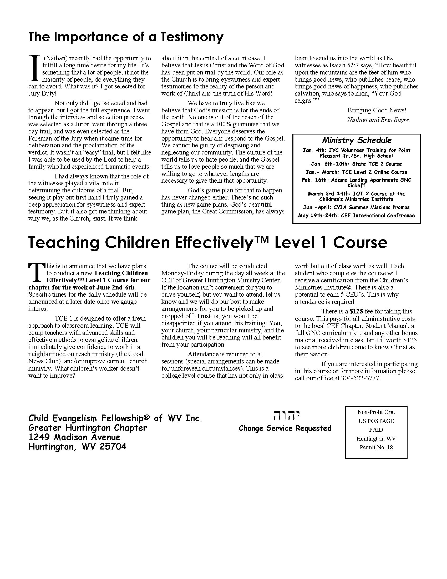 Winter 2025 Newsletter Page 2